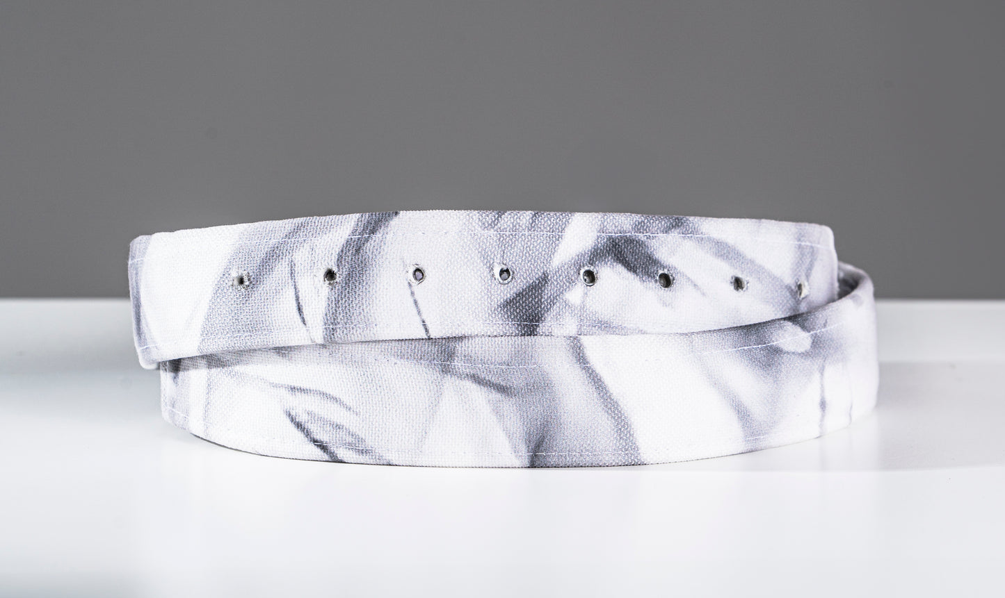 CUSTOM WHITE MARBLE BELT