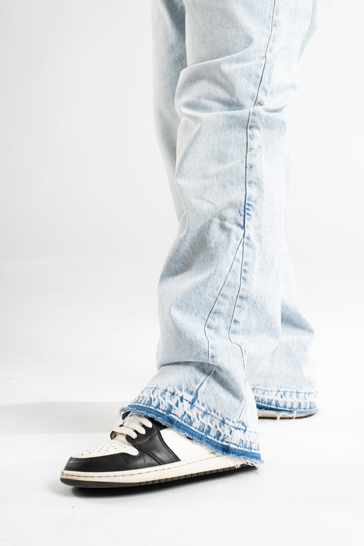 CUSTOM BLUE FLARED JEANS