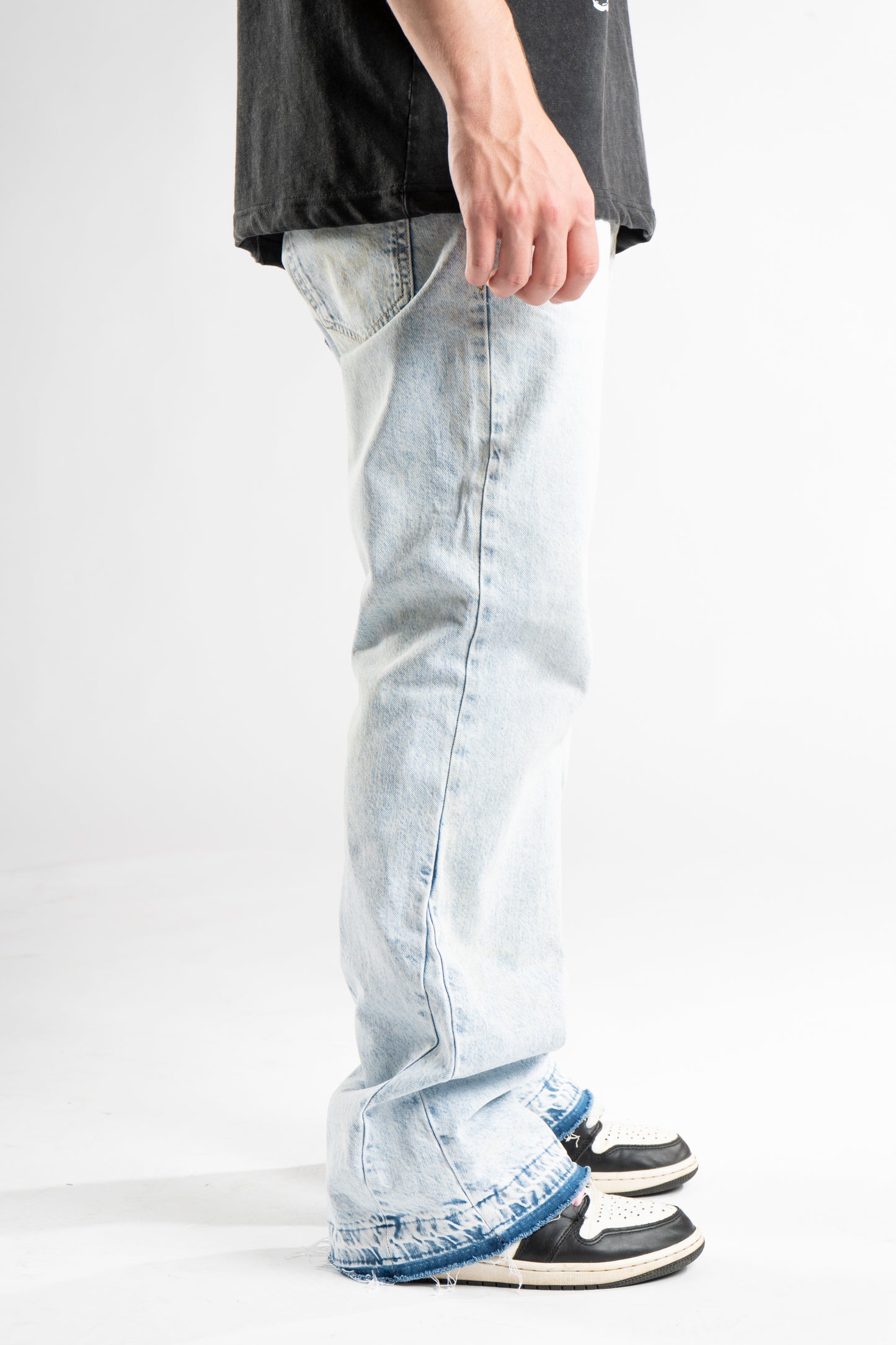 CUSTOM BLUE FLARED JEANS