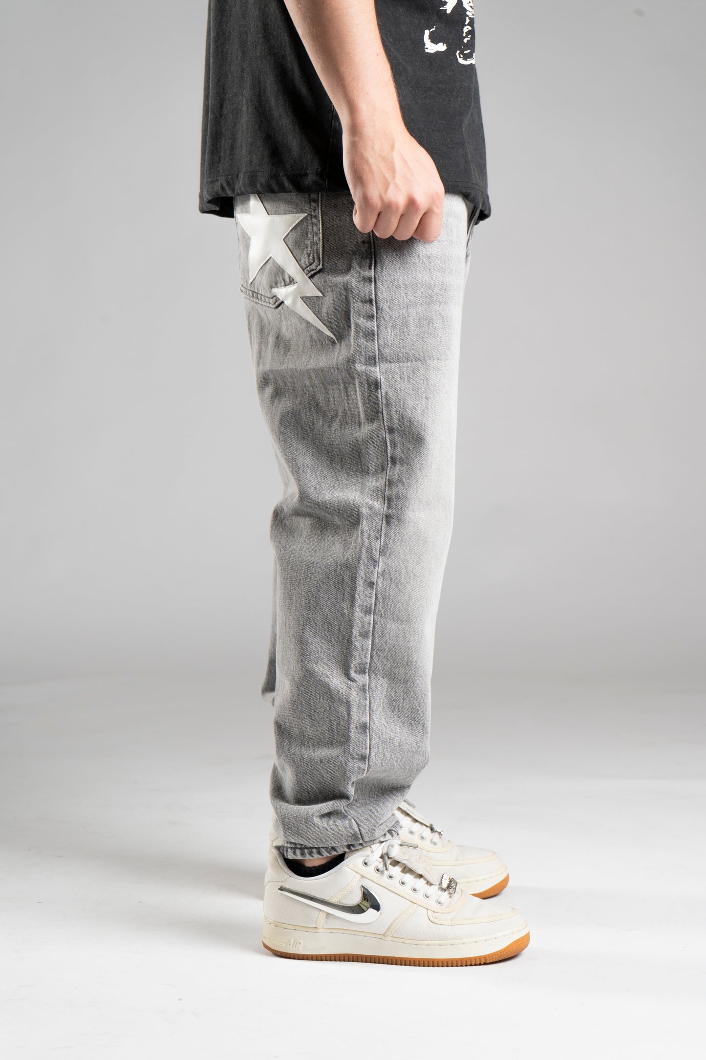 CUSTOM BAGGY STAR JEANS V1 GREY
