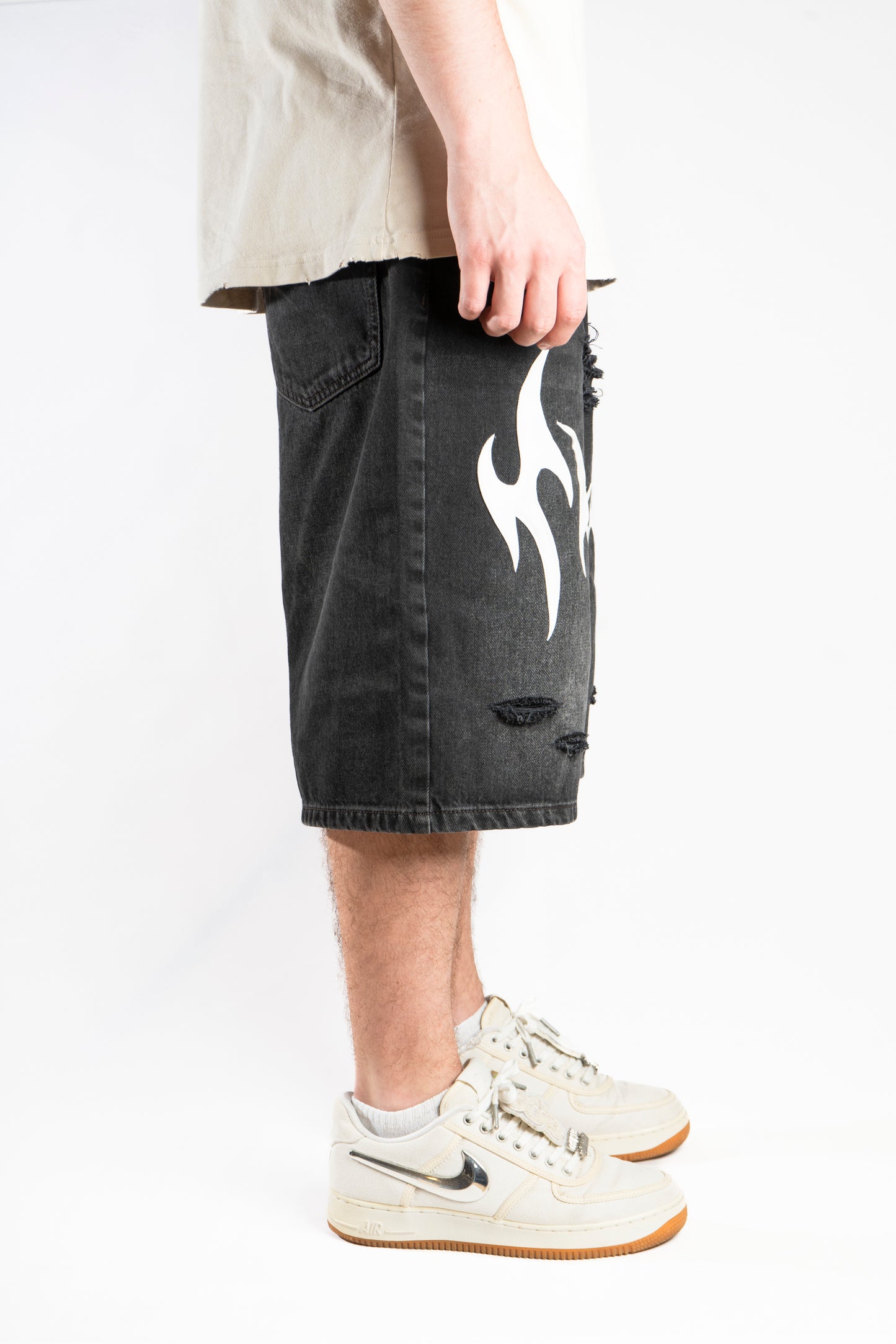 CUSTOM TRIBAL LEATHER SHORTS