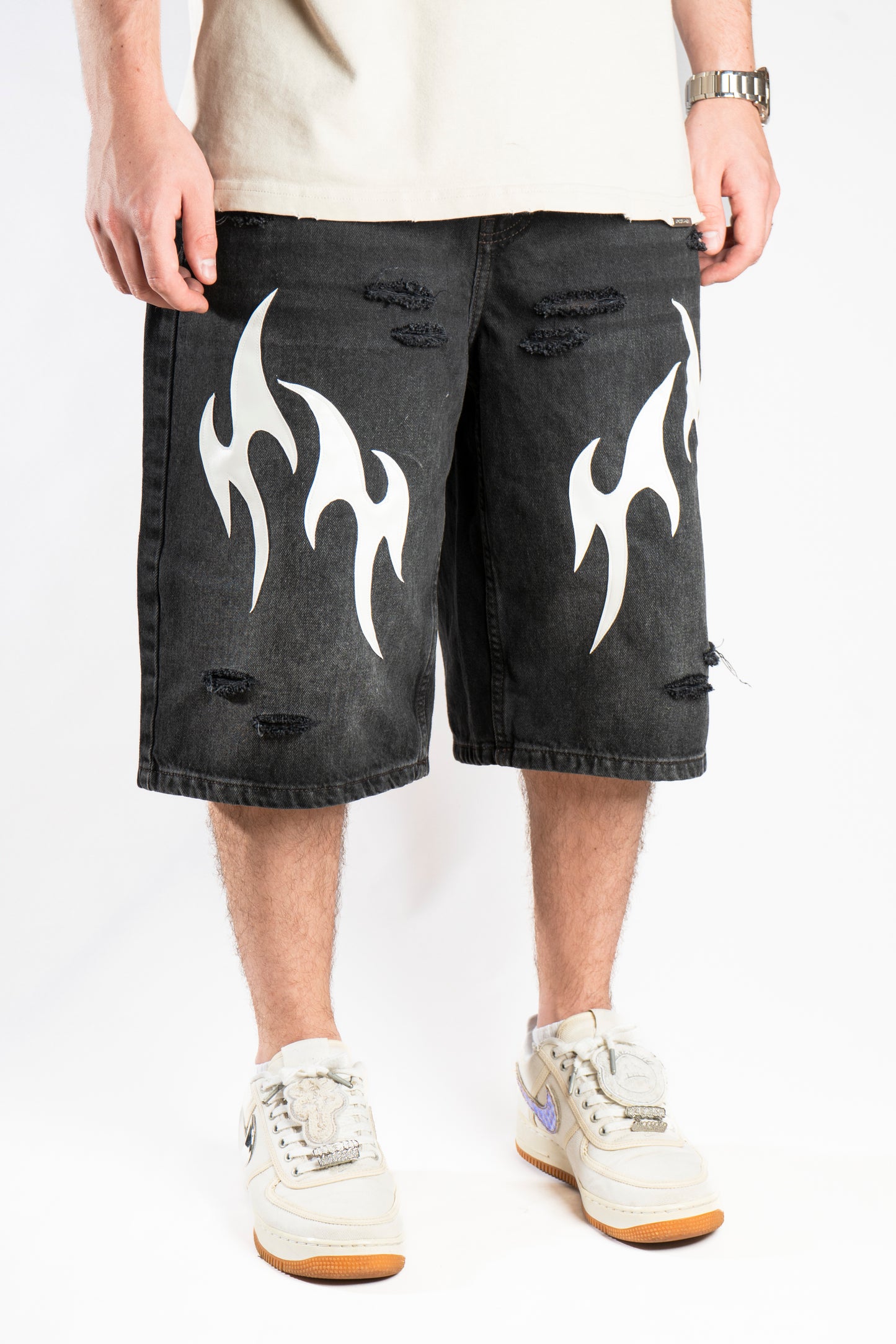 CUSTOM TRIBAL LEATHER SHORTS