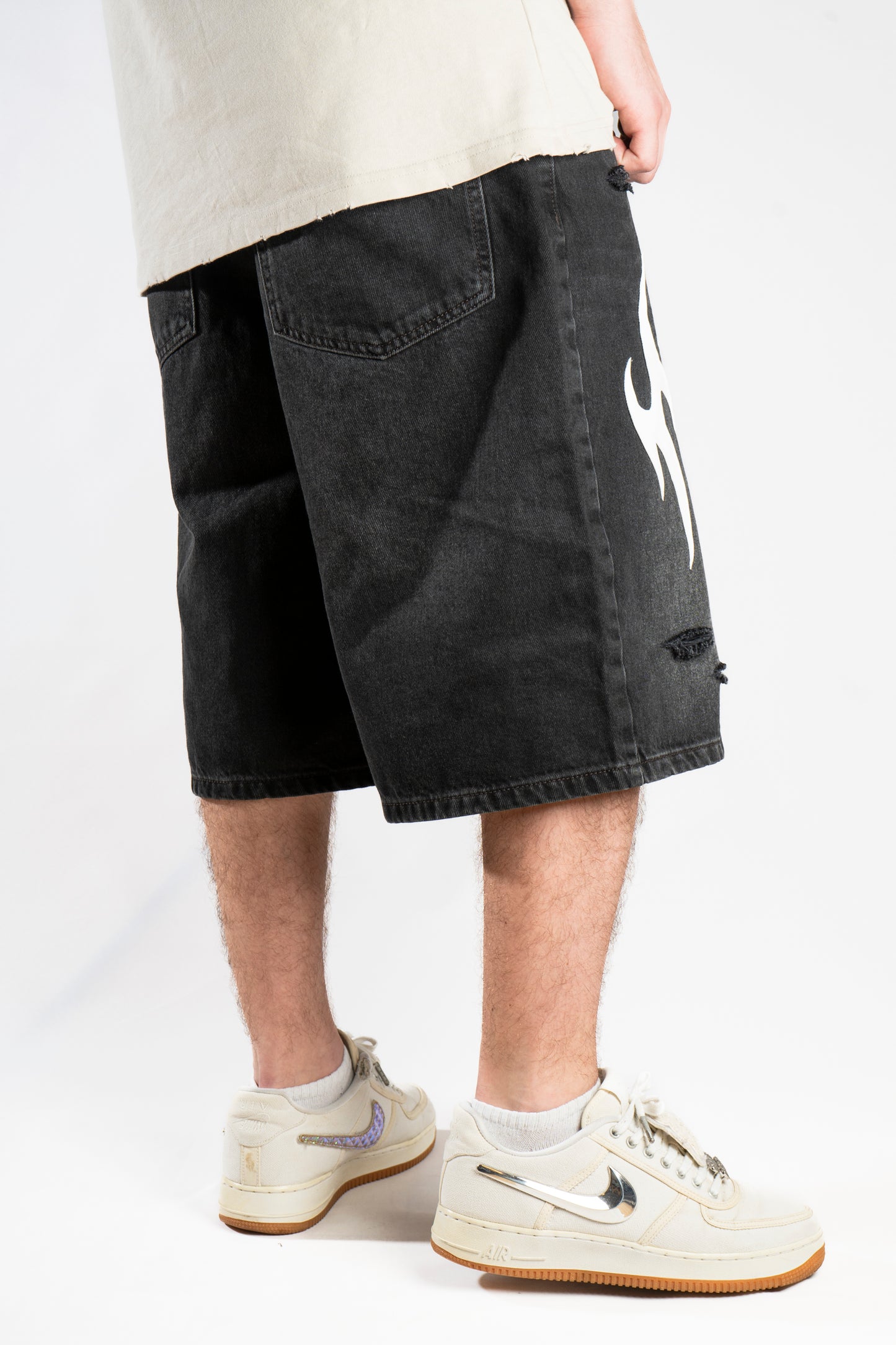 CUSTOM TRIBAL LEATHER SHORTS