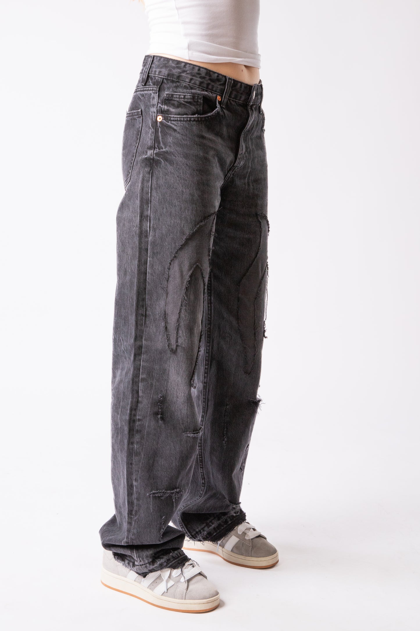 CUSTOM DISTRESSED TRIBAL JEANS