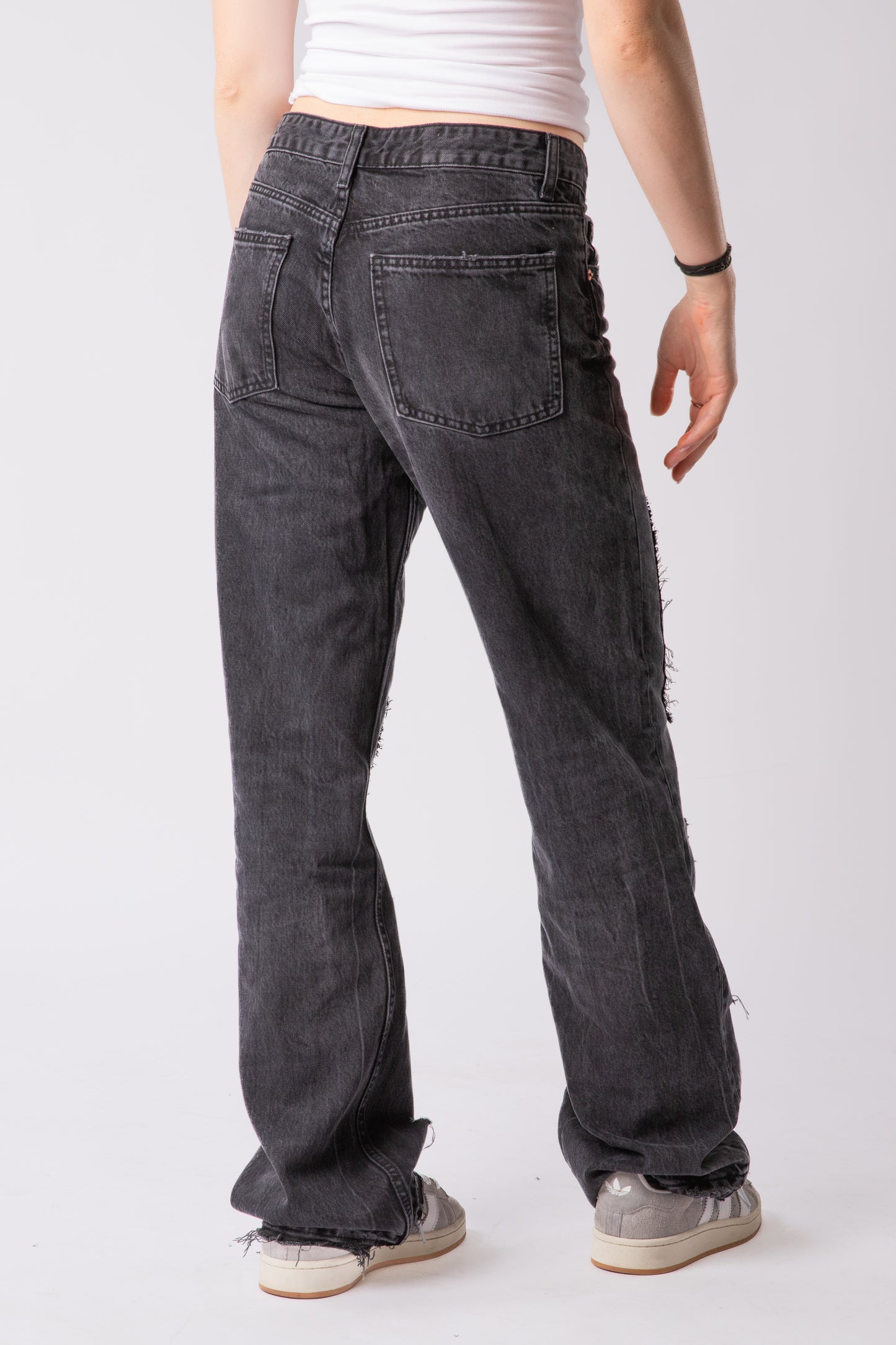 CUSTOM DISTRESSED TRIBAL JEANS
