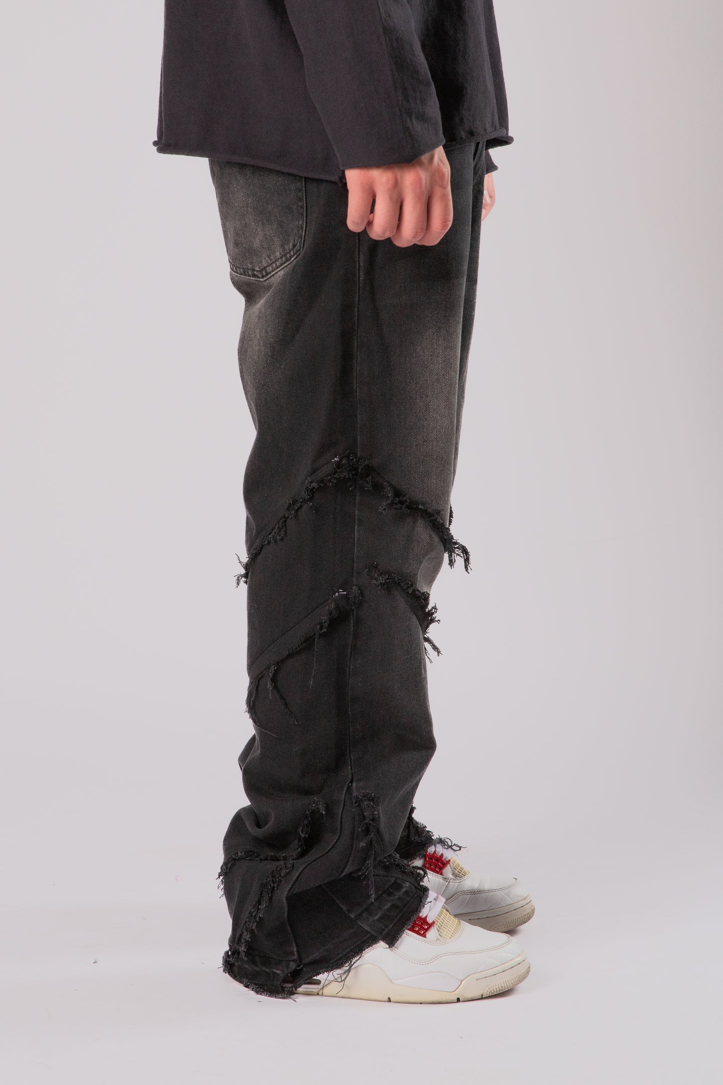 CUSTOM DISTRESSED FLARED JEANS