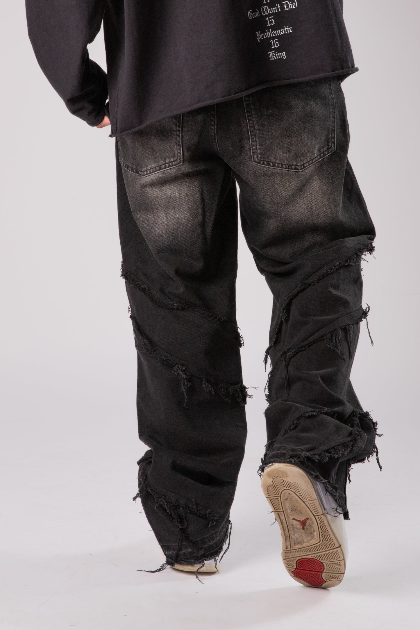 CUSTOM DISTRESSED FLARED JEANS