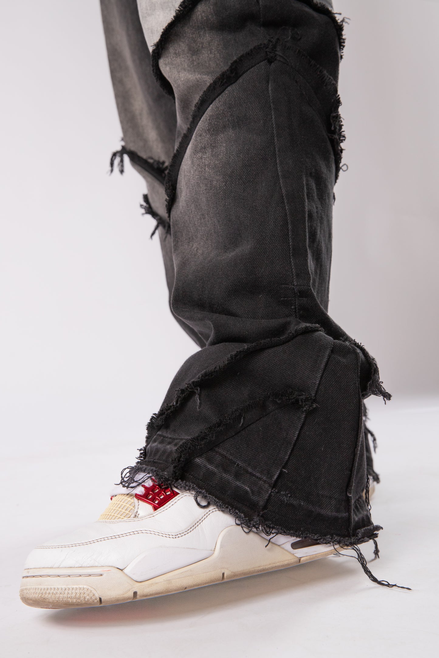 CUSTOM DISTRESSED FLARED JEANS
