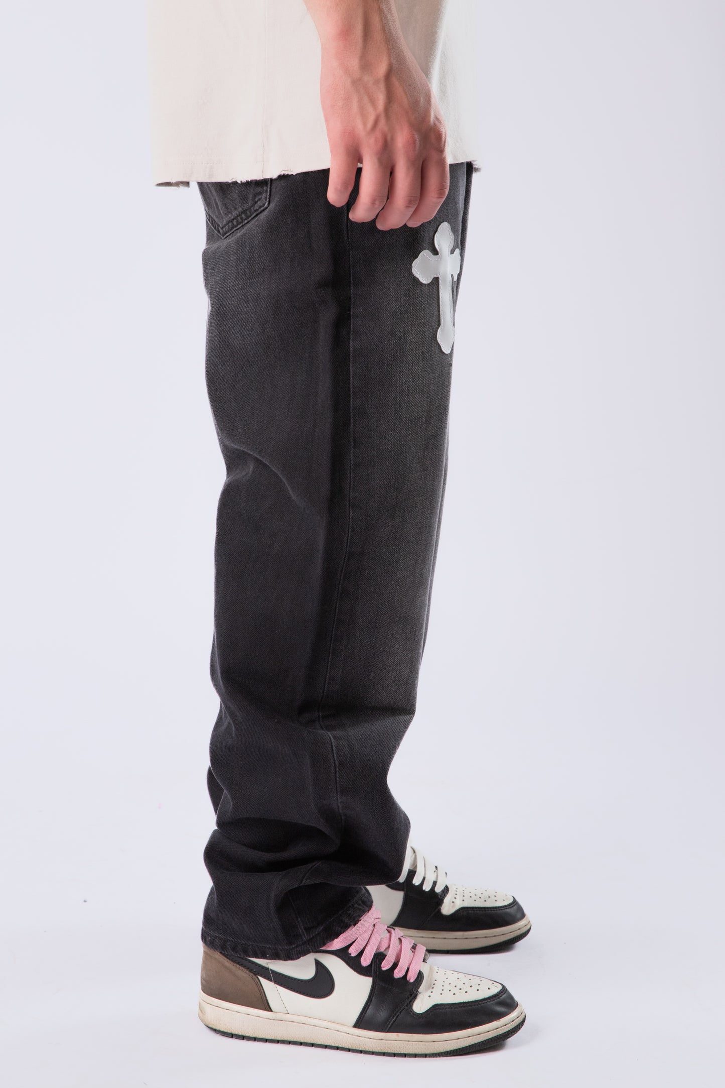 CUSTOM BLACK CROSS JEANS