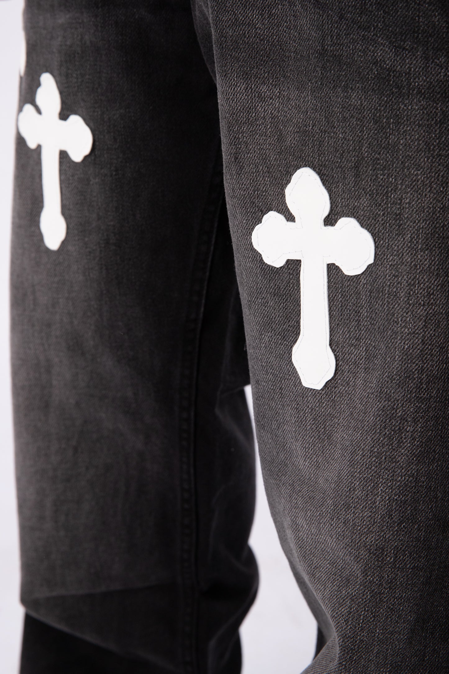 CUSTOM BLACK CROSS JEANS
