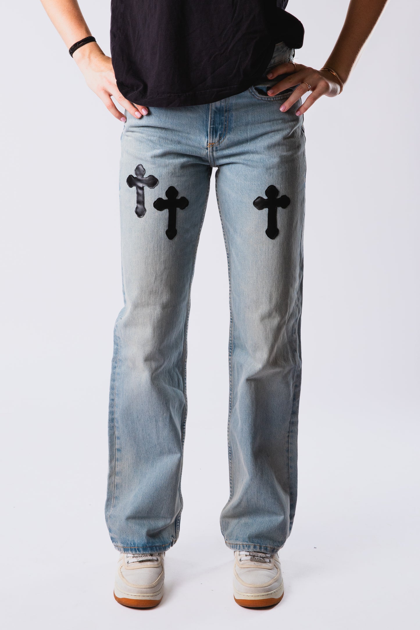 CUSTOM BLUE CROSS JEANS WMNS