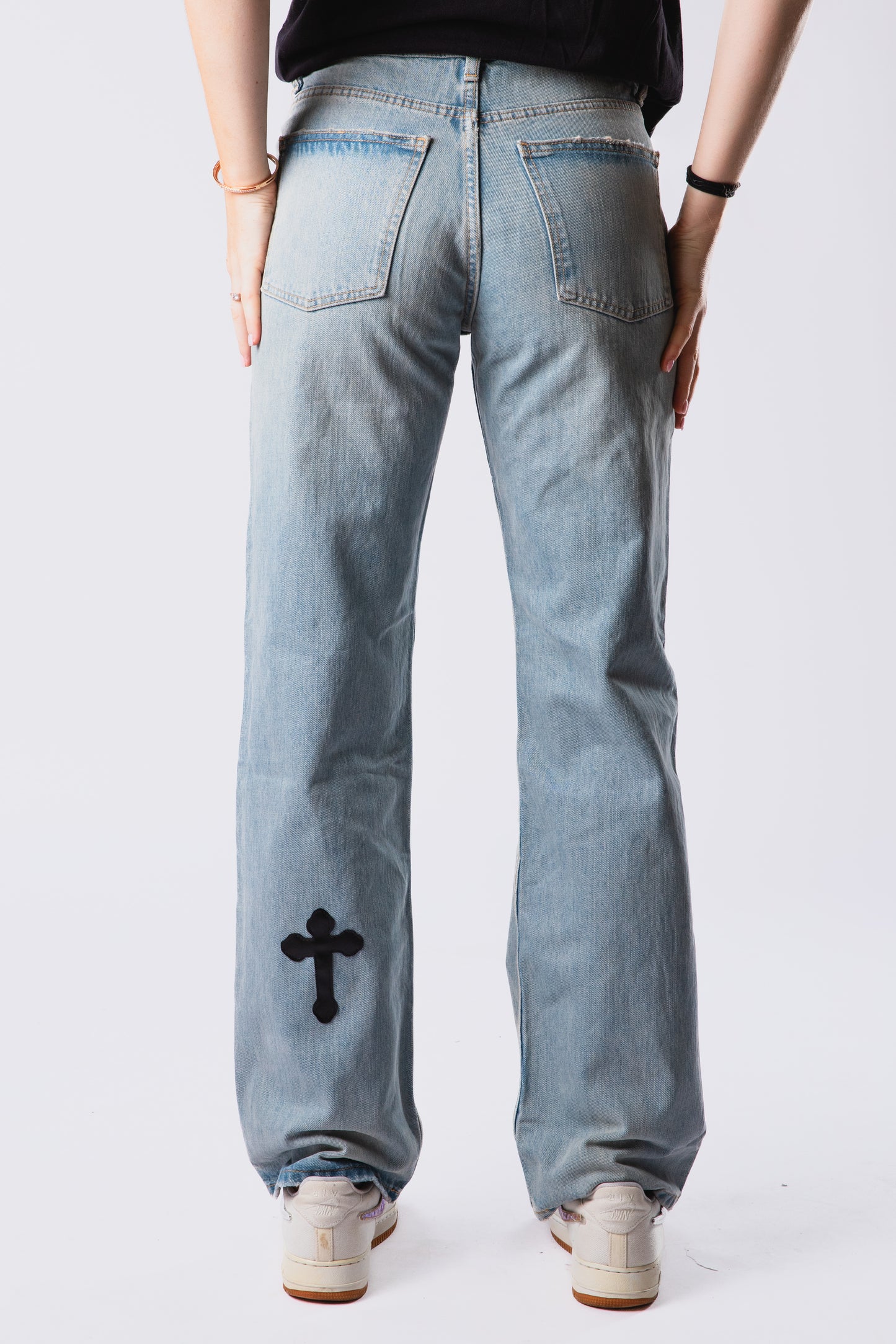 CUSTOM BLUE CROSS JEANS WMNS