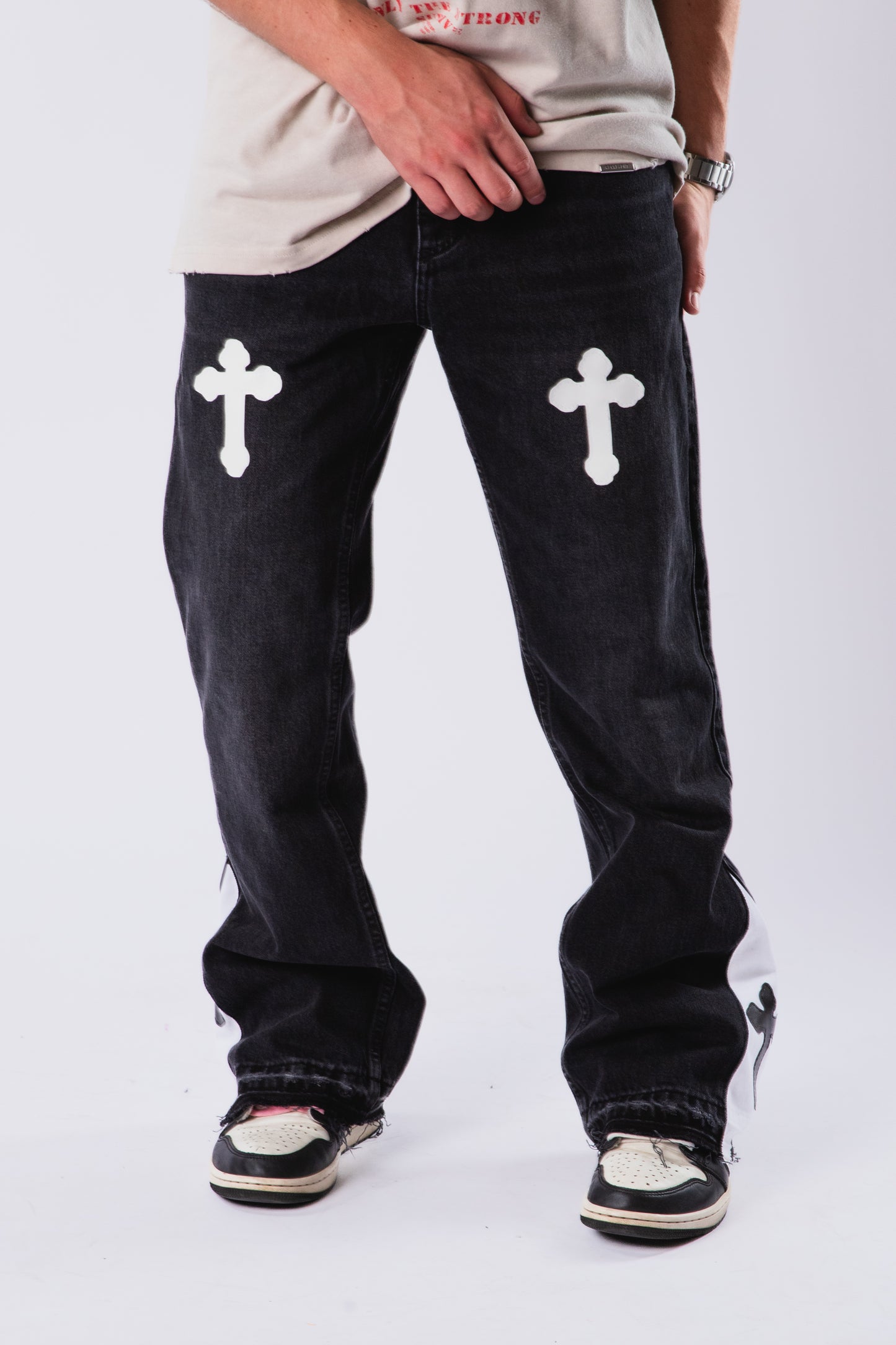 CUSTOM FLARED CROSS JEANS