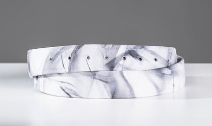 CUSTOM WHITE MARBLE BELT