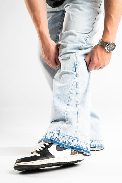 CUSTOM BLUE FLARED JEANS