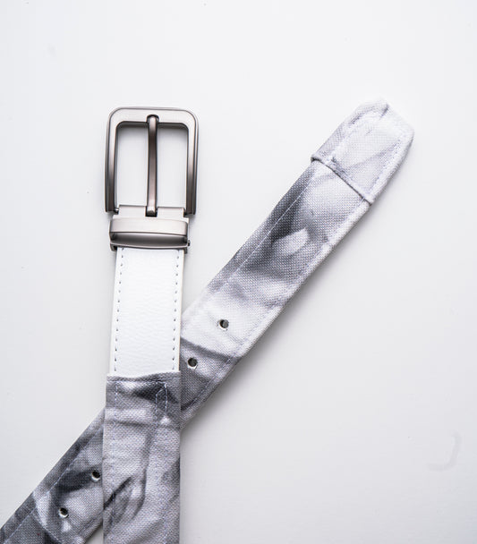 CUSTOM WHITE MARBLE BELT
