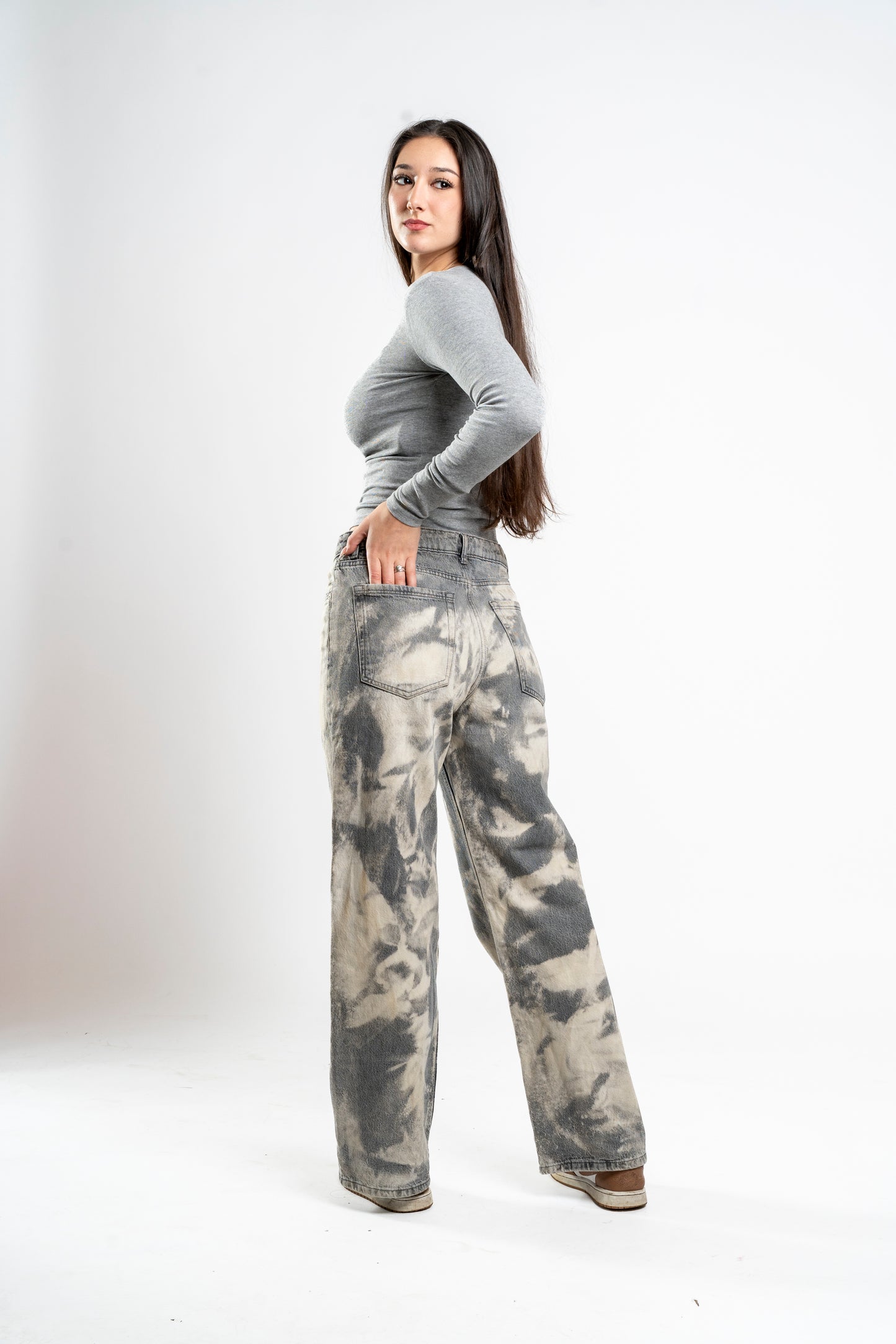 CUSTOM BLEACHED JEANS WMNS