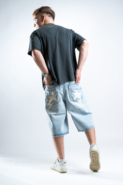 CUSTOM BLUE STAR SHORTS 1