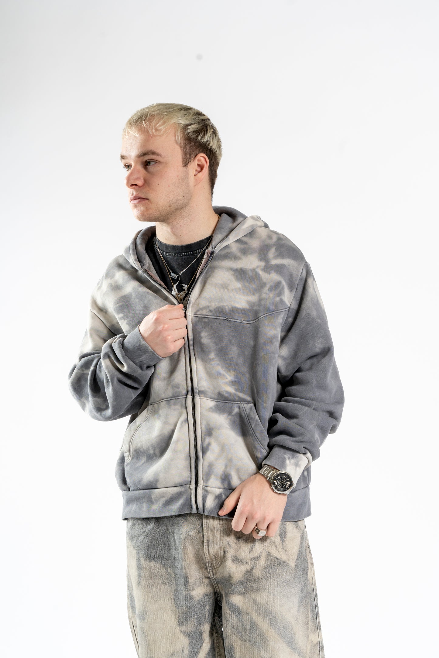 CUSTOM BLEACHED HOODIE