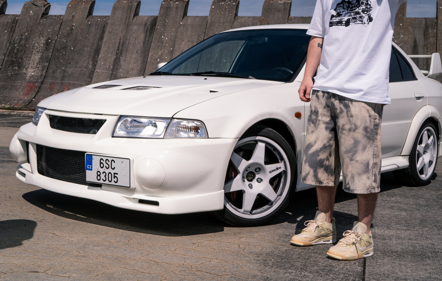 CUSTOM BLEACHED GREY SHORTS