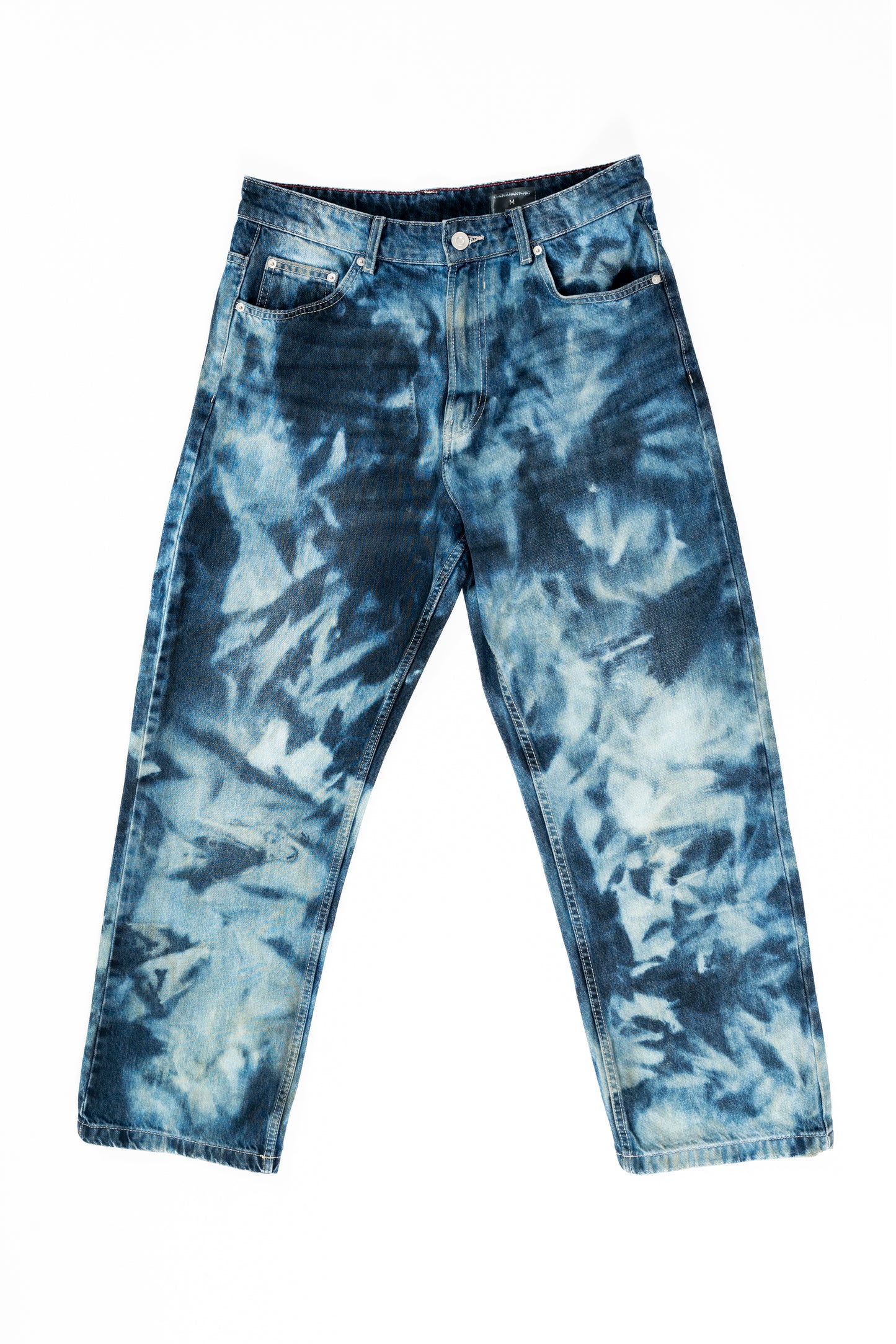 CUSTOM BLUE BLEACHED JEANS