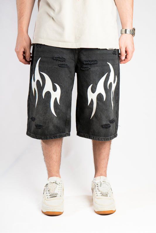 CUSTOM TRIBAL LEATHER SHORTS