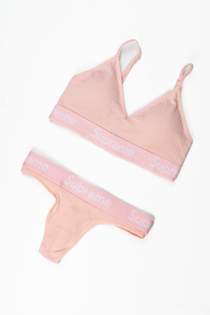 CUSTOM SUPREME UNDERWEAR SET PINK