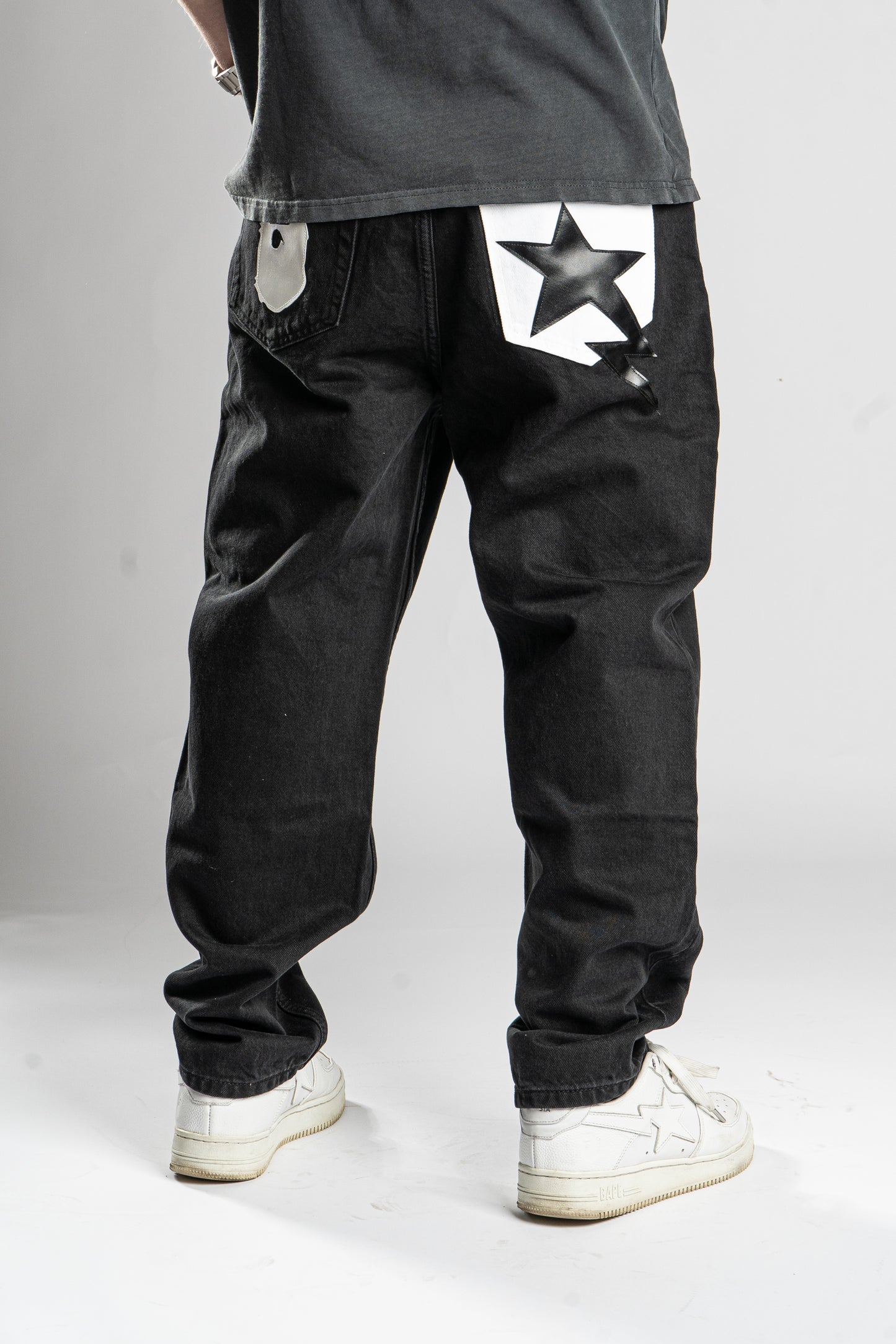 CUSTOM BAGGY STAR JEANS REVERSED