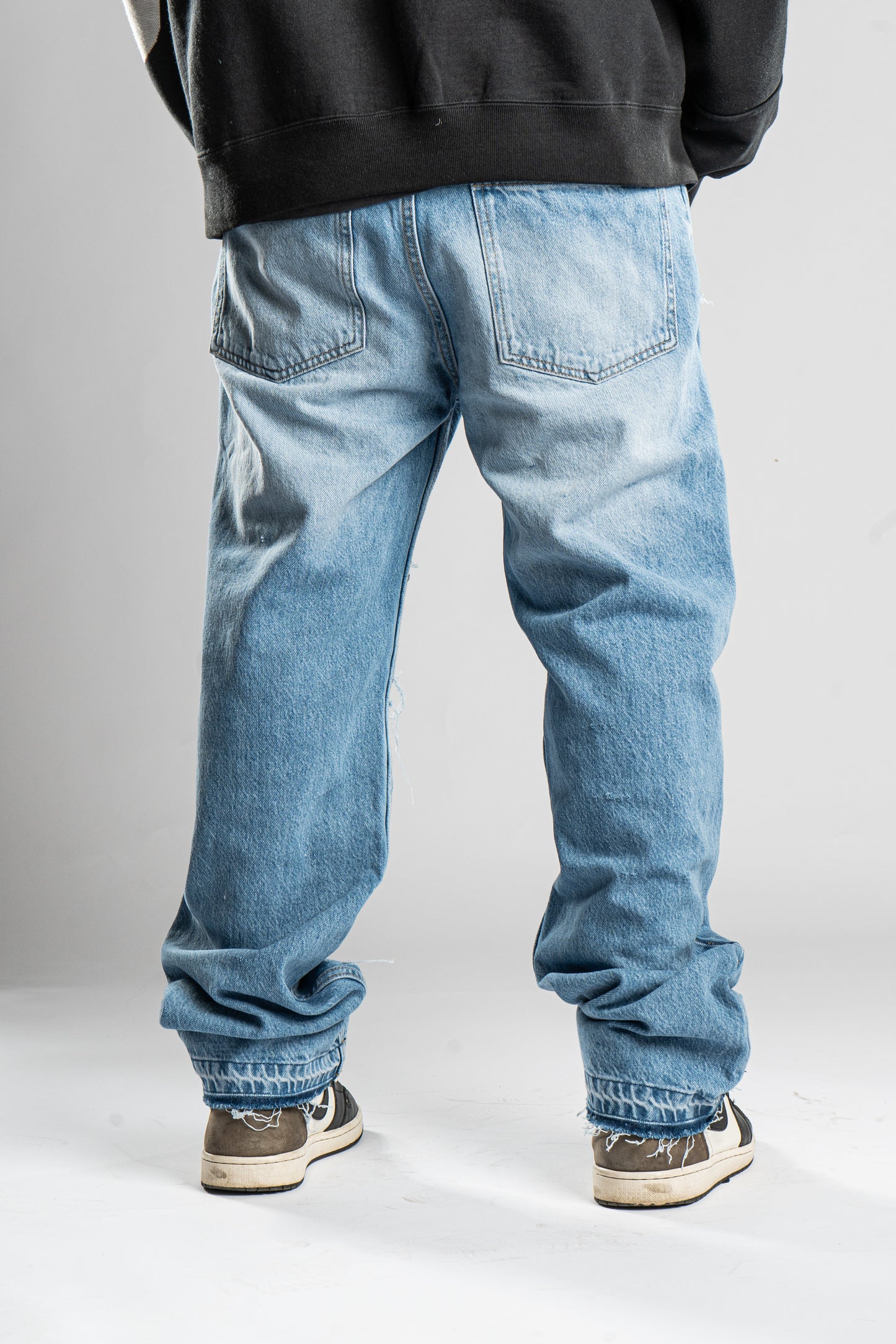 CUSTOM DISTRESSED BLUE JEANS